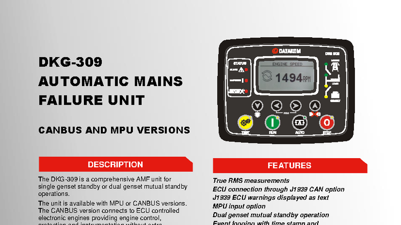 AMF Unit CANBUS & MPU Versions Overview - 309 DATA - Studocu