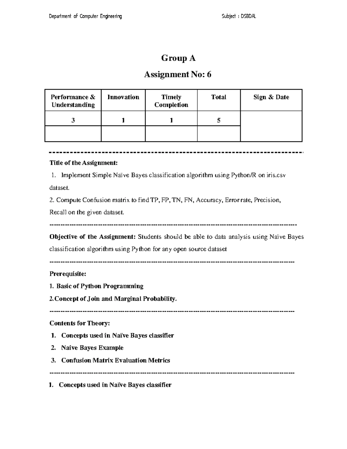 Dsbda Assignment No 1 - Data Science and Big Data Analysis - Group A ...