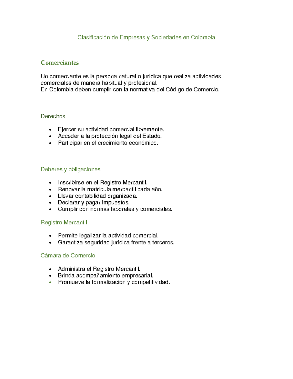 Clasificación de Empresas y Sociedades en Colombia - Clasificación de ...