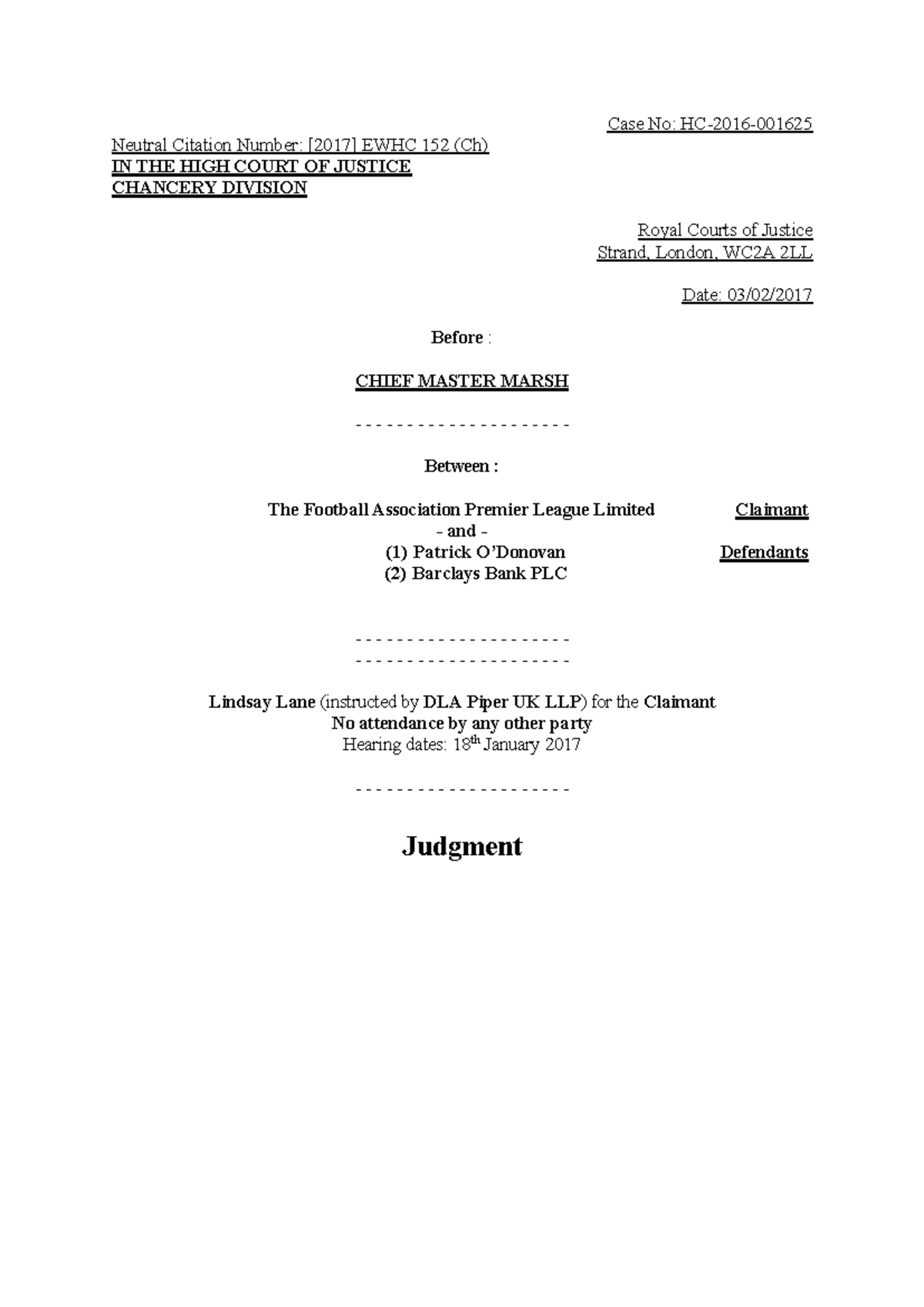 152 - Case Study: New Causes of Action in Copyright Infringement - Studocu