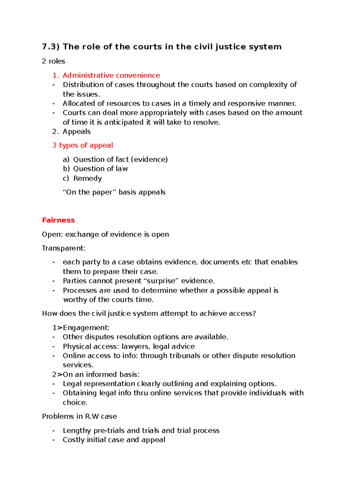 Legal Practitioners & Civil Cases Q1 Analysis - Notes - Studocu