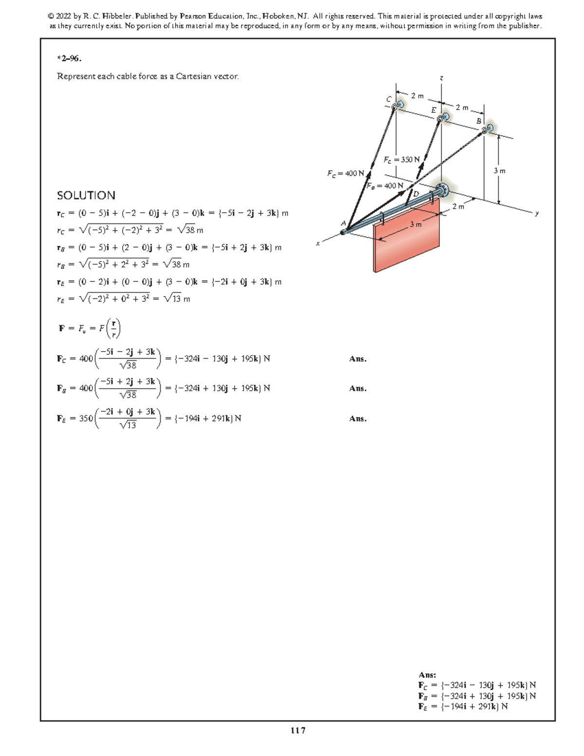 SWK 15th Ed Solution Manual - Cable Force Vectors Analysis - Studocu