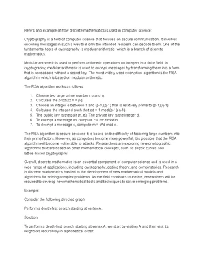 Discrete Mathematics - Study Notes & Assignments - Studocu