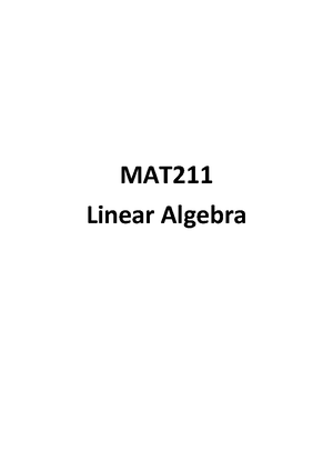 WTW211 Linear Algebra Semester Test 2 Memo - May 2025 - Studocu