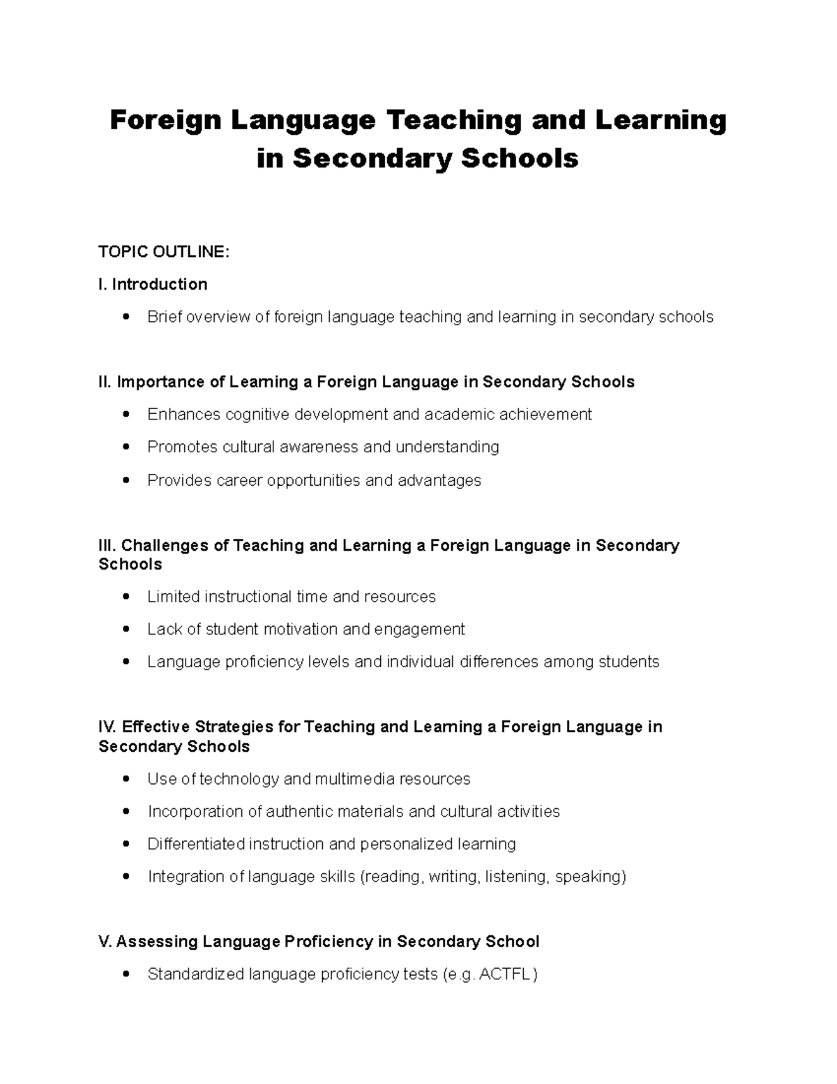 15 Foreign Language Teaching and Learning in Secondary Schools ...