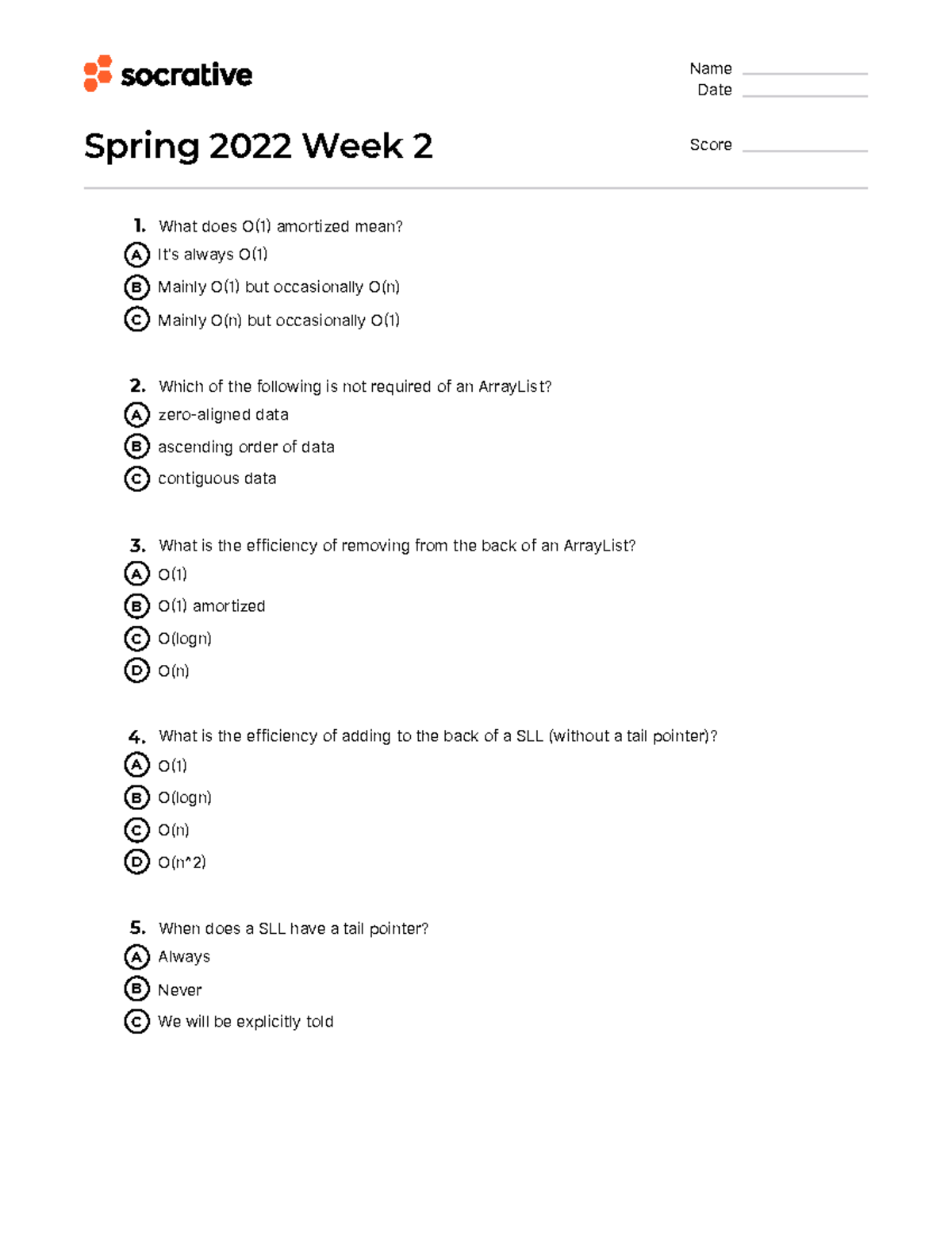 Quiz CS101 Spring 2022 Week 2 - Practice Questions and Answers - Studocu