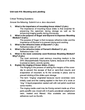 Microtomy-1 - Lecture notes 7 - MICROTOMY Processed tissue trimmed and ...