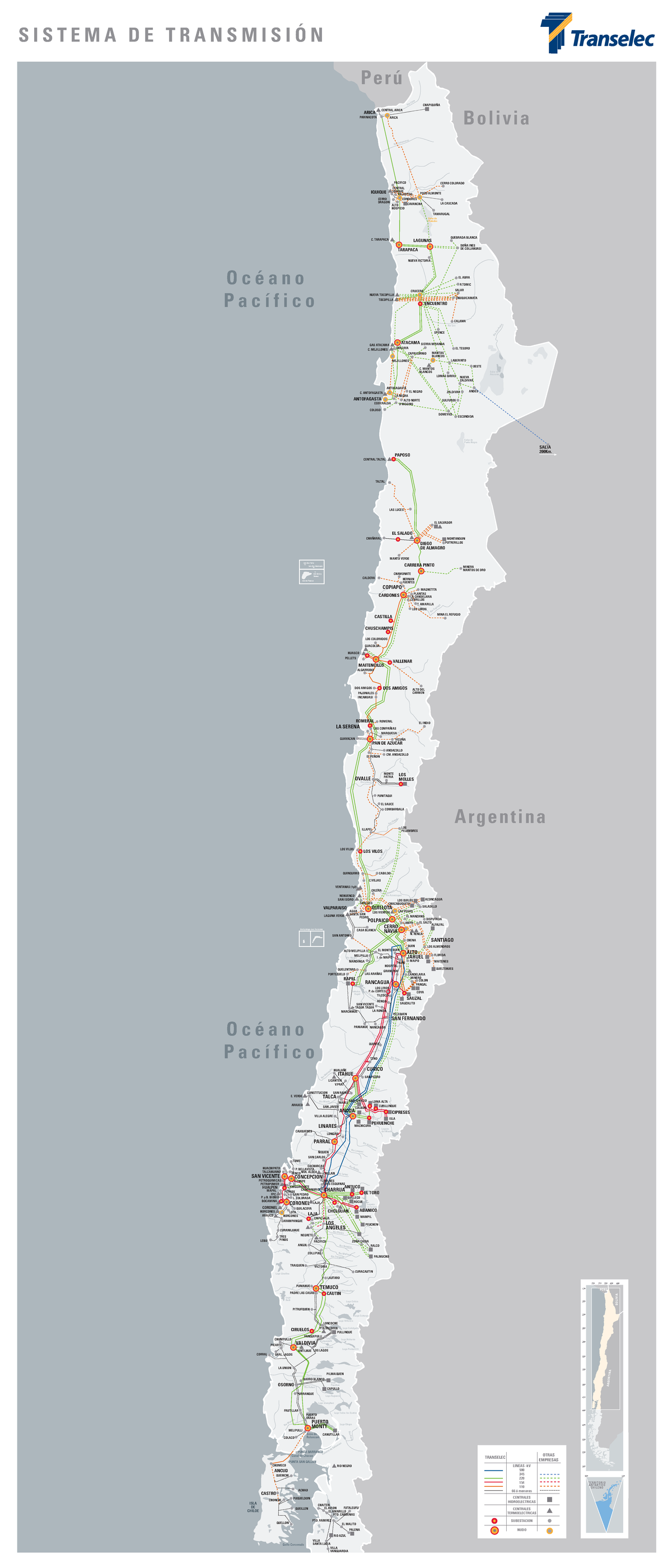 MAPA DE TRANSELEC: SISTEMA DE TRANSMISIÓN EN CHILE - Studocu