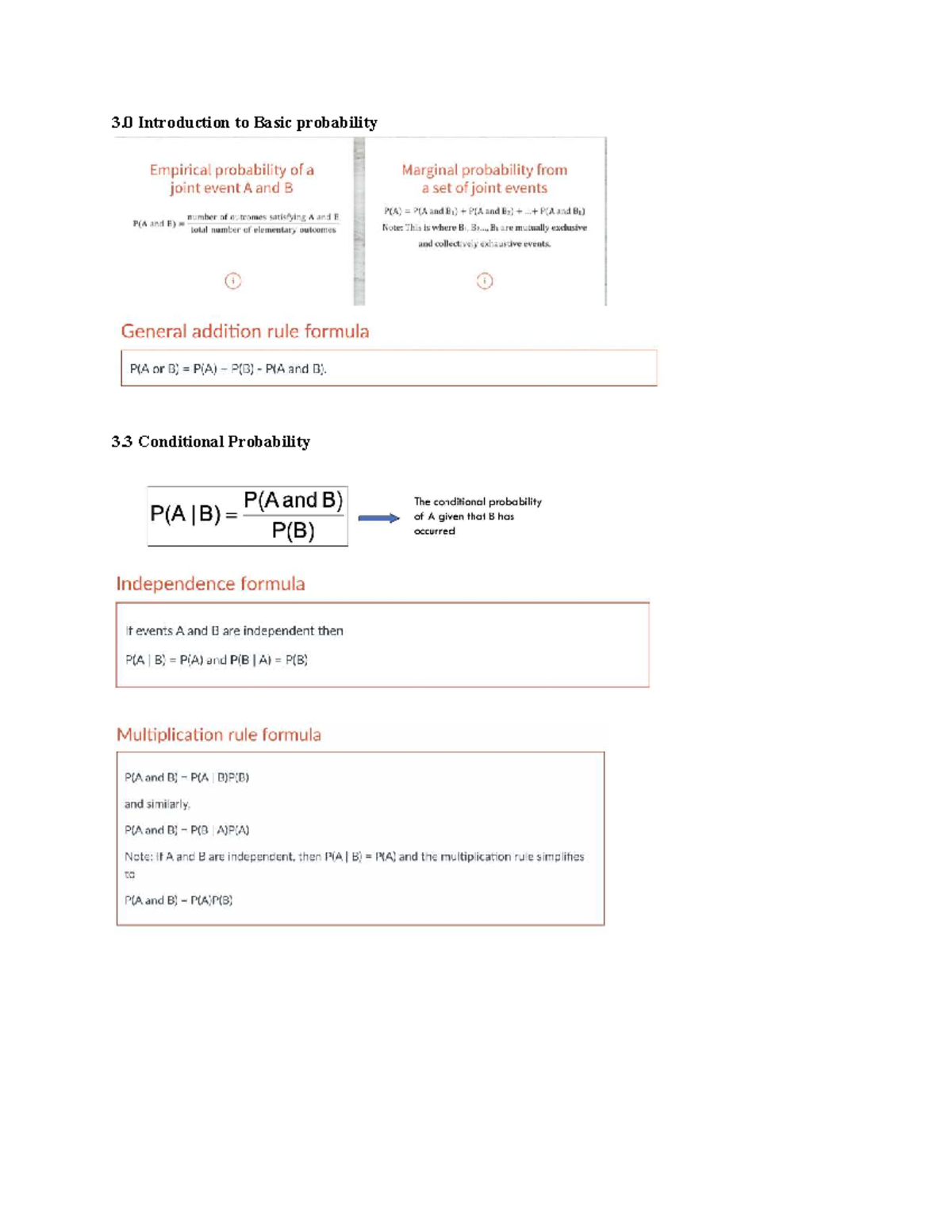 BUSS1020 - notes - 3 Introduction to Basic probability 3 Conditional ...