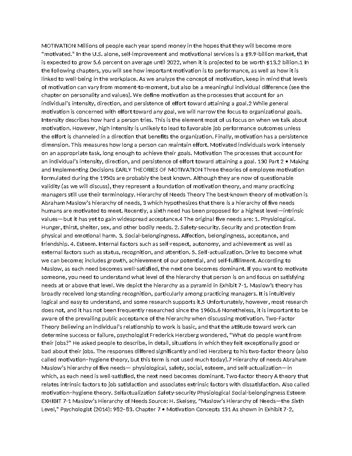 MOTIVATION: Understanding Theories and Applications in the Workplace ...