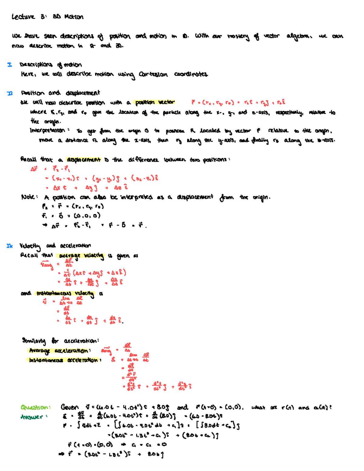 Final Exam Study Guide for CSE 101: 3D Motion Concepts - Studocu