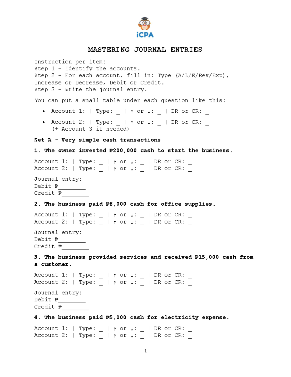 MASTERING JOURNAL ENTRIES: A Step-by-Step Guide - Studocu