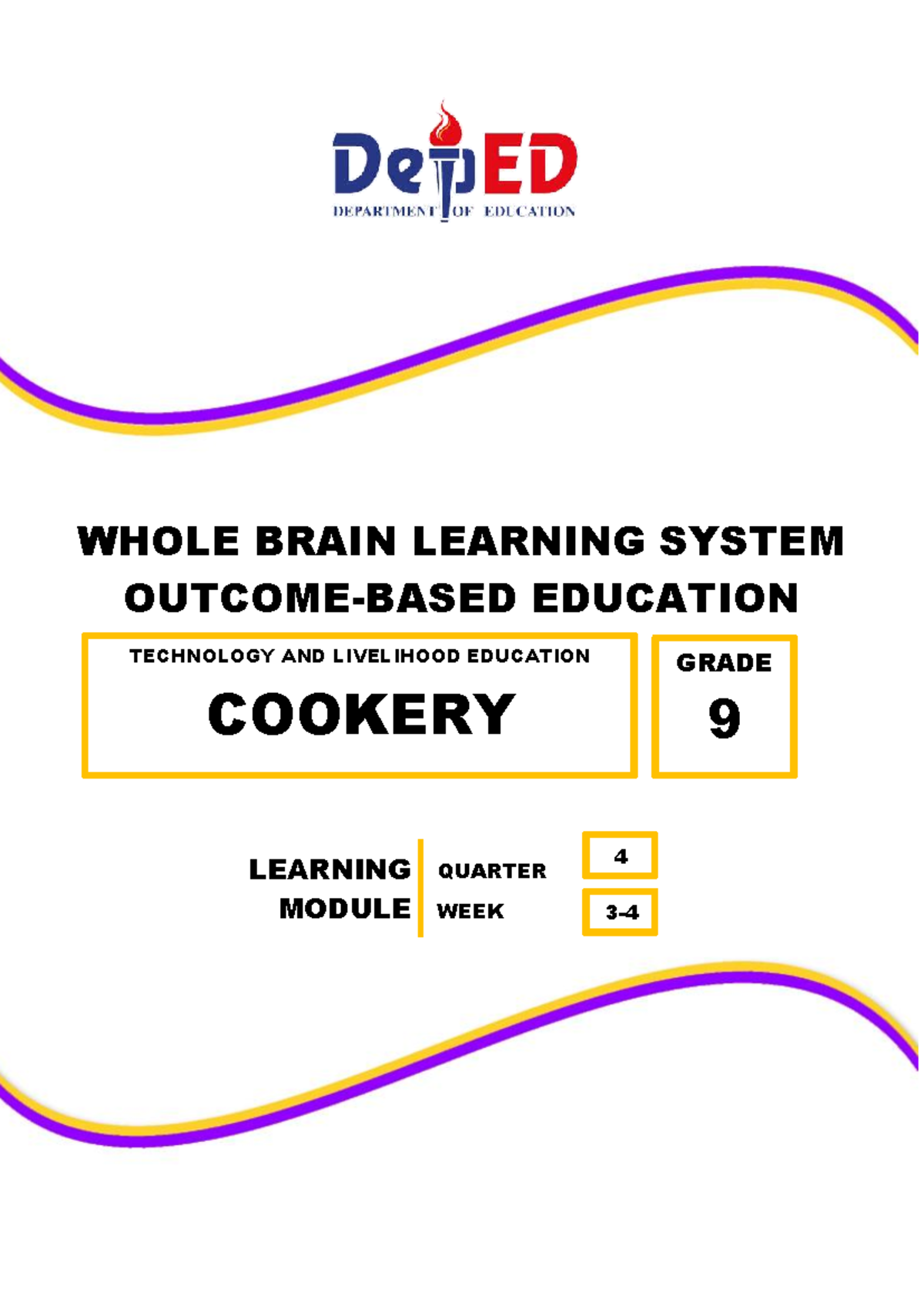 Grade 9 TLE Cookery Module: Desserts & Sweet Sauces Q4W9 - Studocu