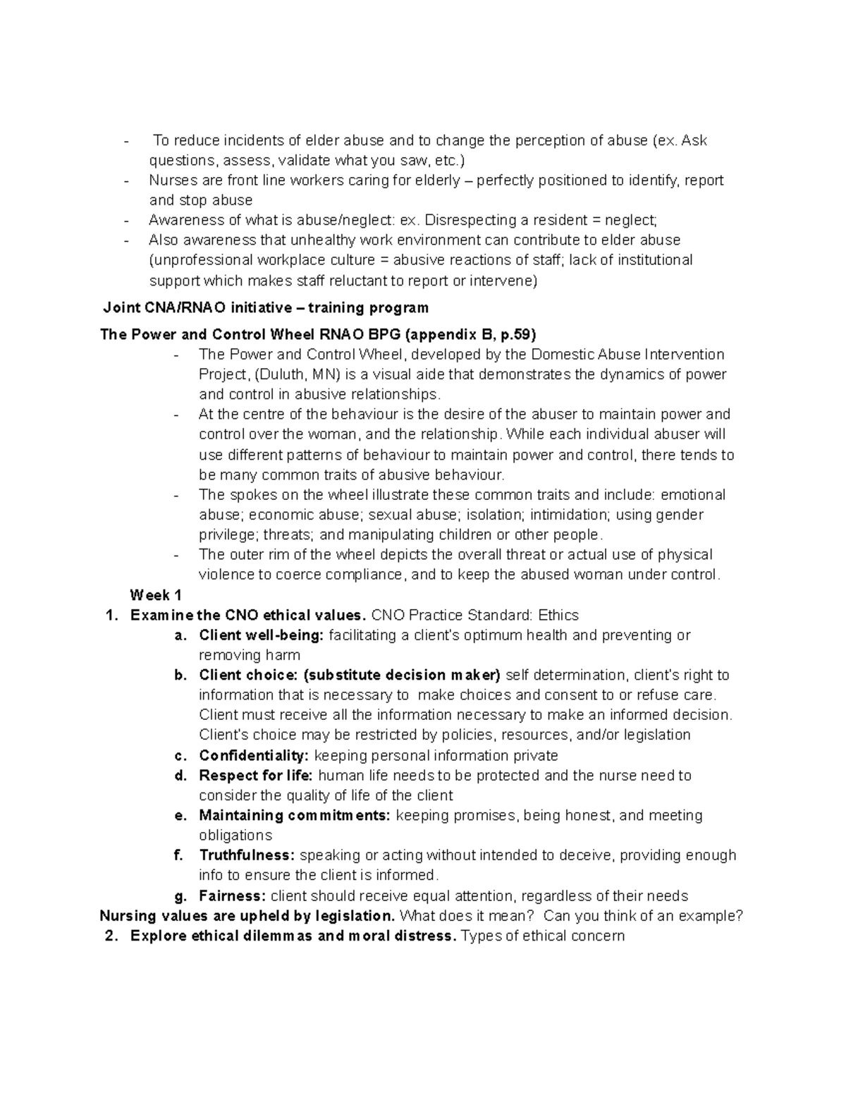 CNO Practice Standard: Therapeutic Nurse-Client Relationship Overview ...