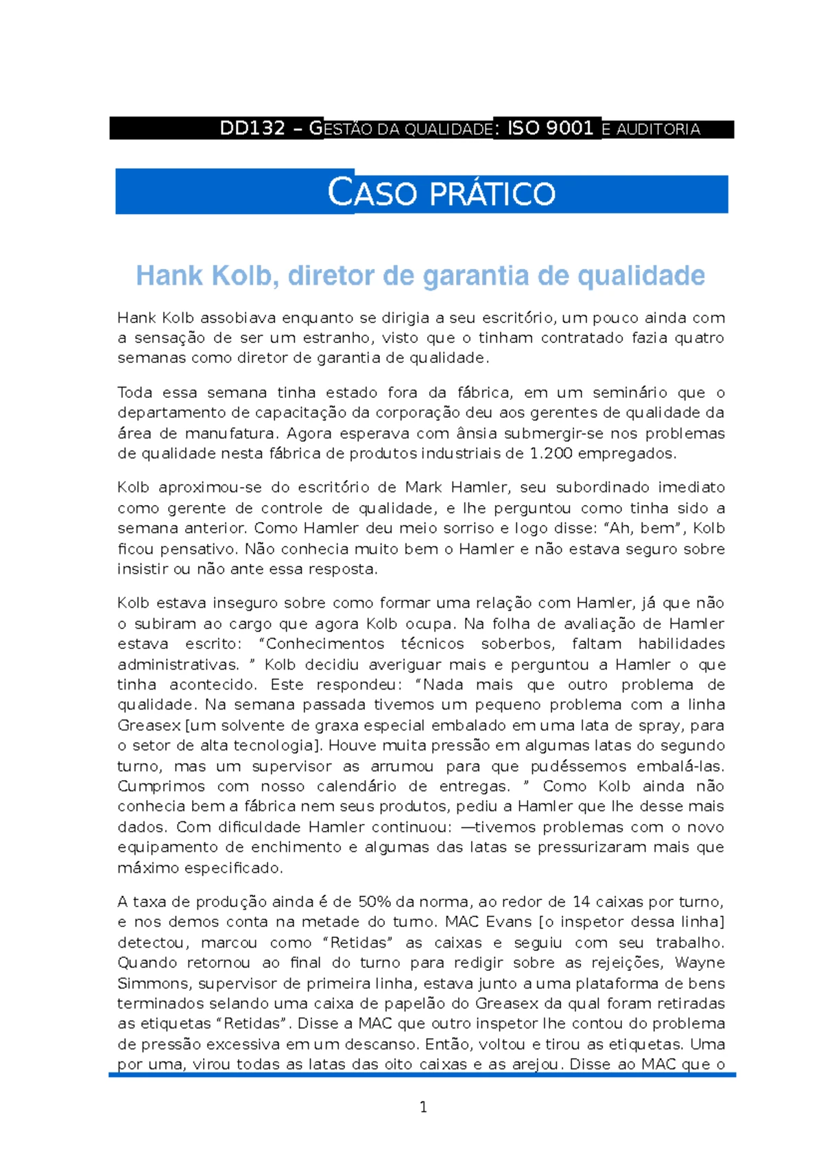 DD132-Actividad Práctica sobre Gestión de Calidad e ISO 9001 - Studocu