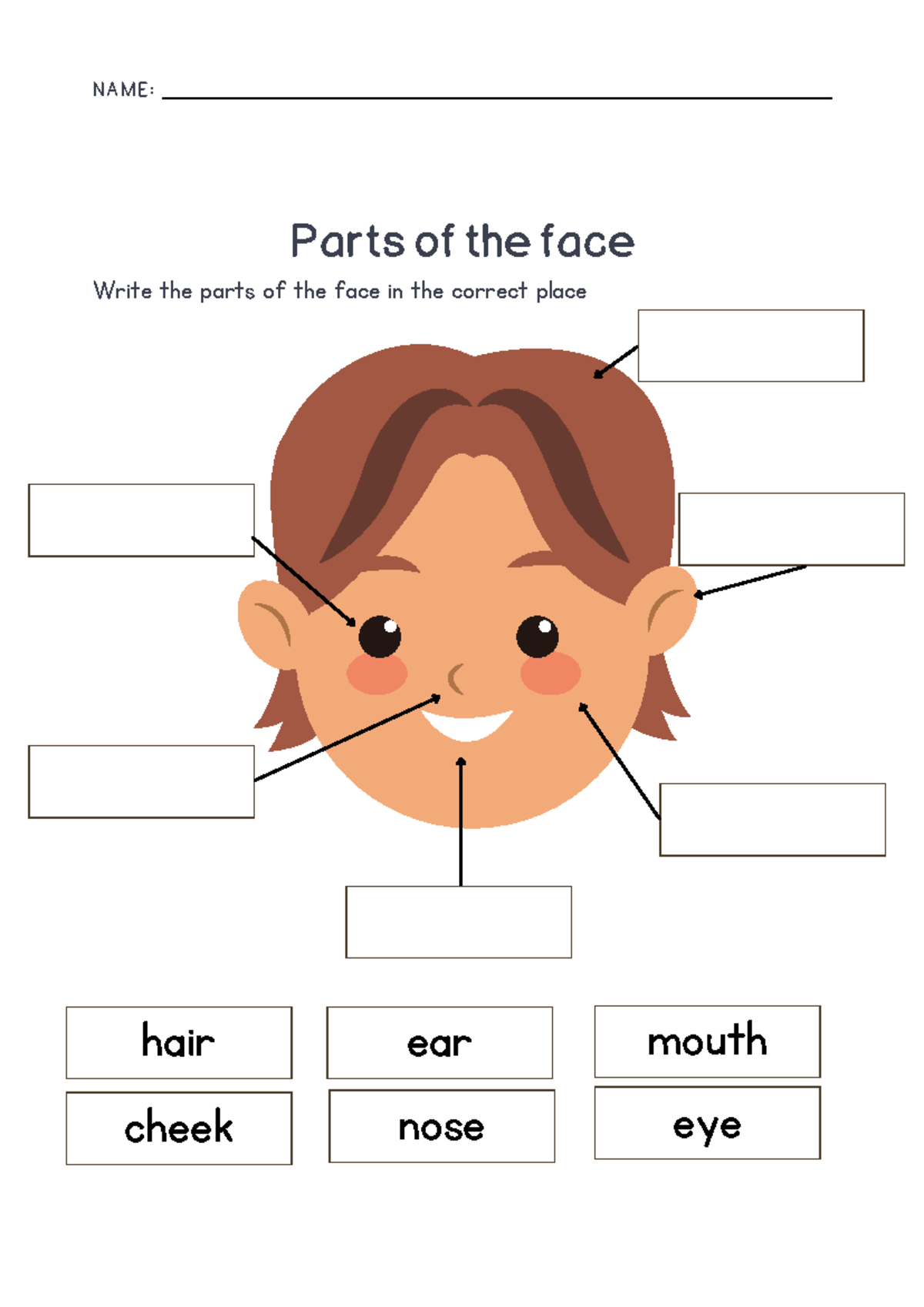 My Face Parts: Identifying Facial Features - sagWSHr - Studocu