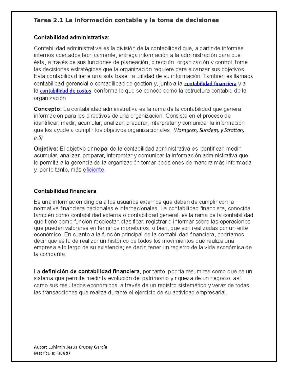 Tarea 2.1: Contabilidad Administrativa y Toma de Decisiones ...