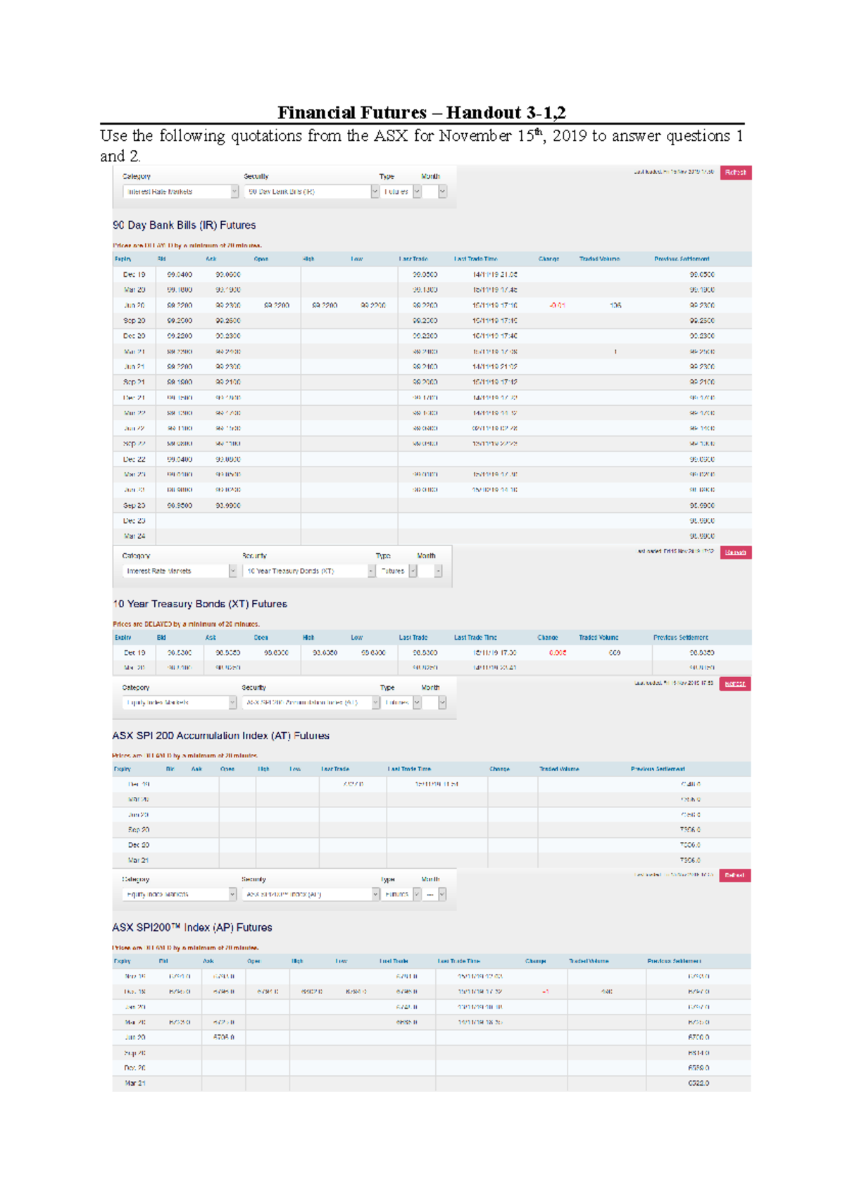 07 Futures Financial - Handout 3-1,2 - Financial Futures – Handout 3-1 ...