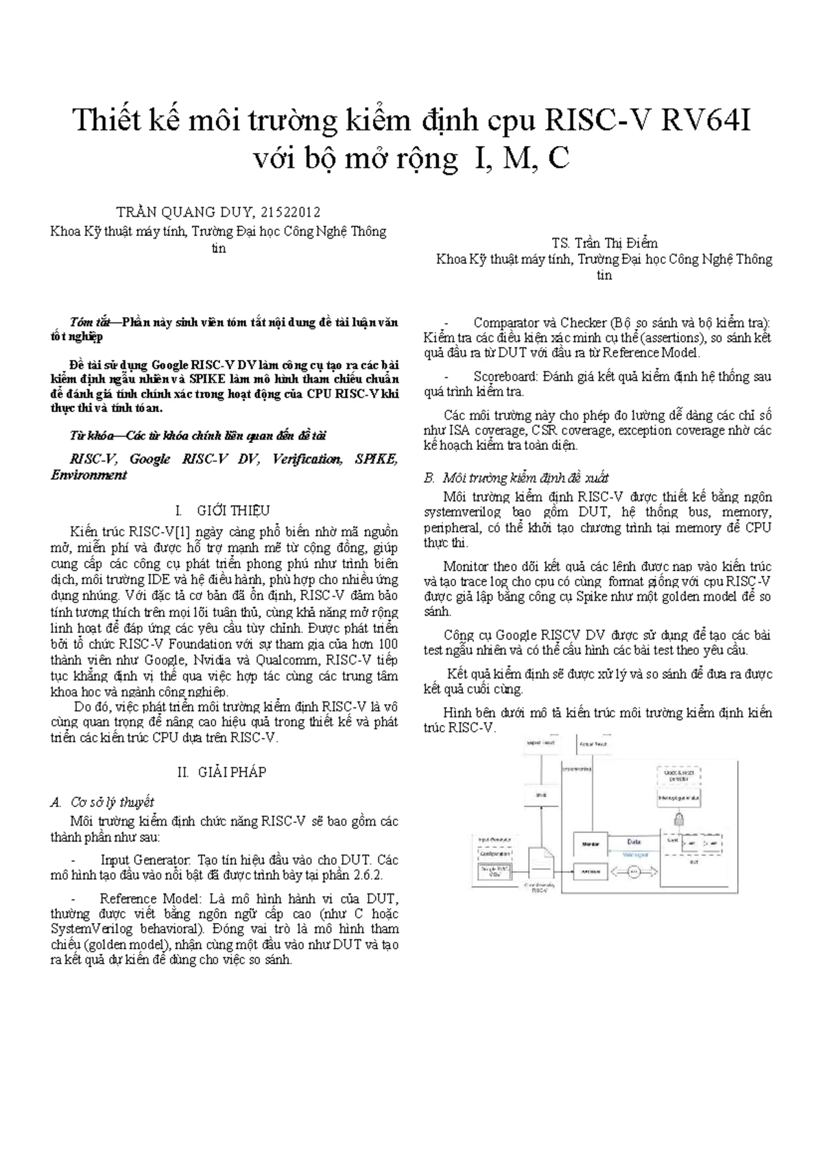 KLTN Giữa Kỳ: Môi Trường Kiểm Định Kiến Trúc CPU - Trần Quang Duy ...