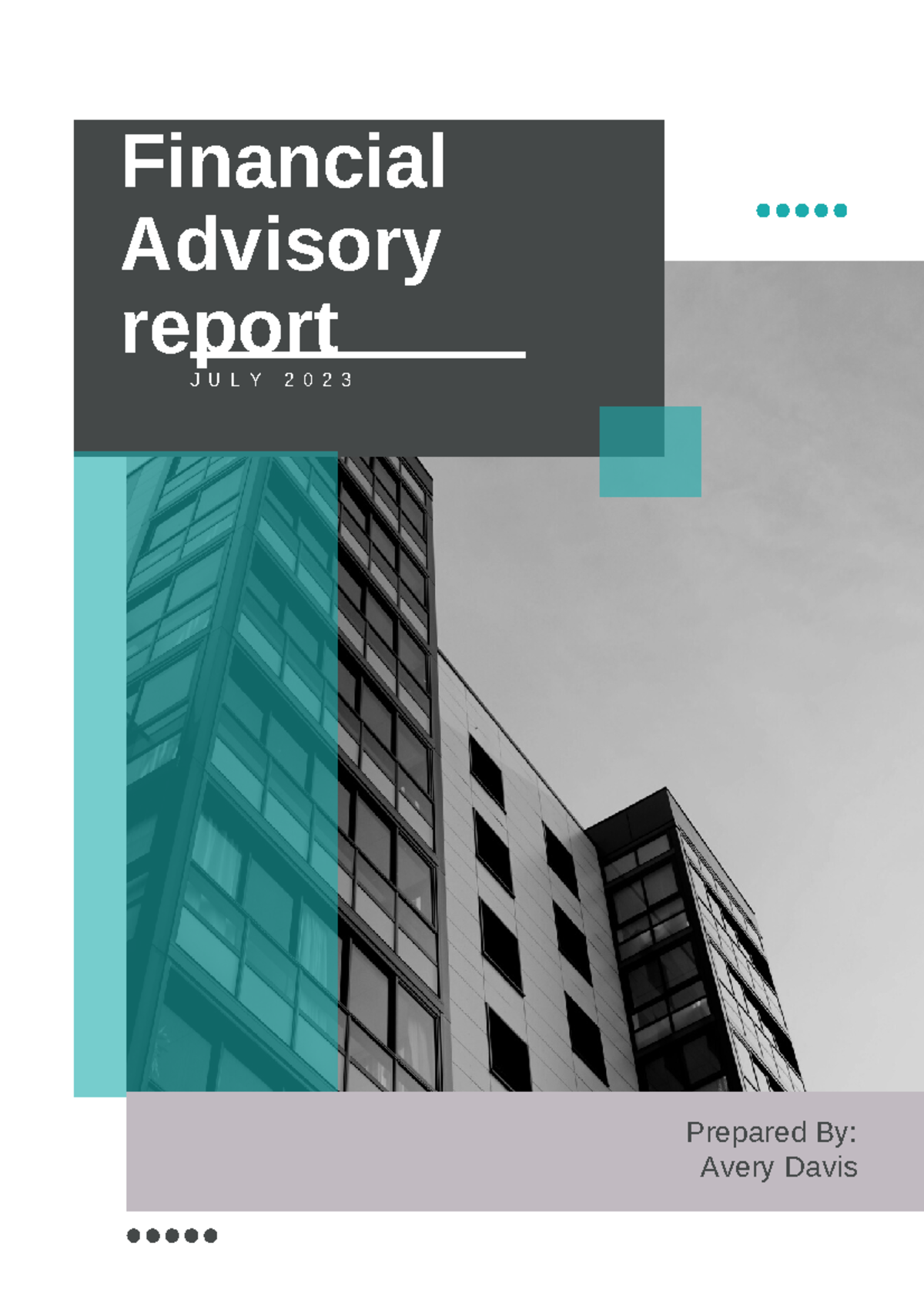 Financial Advisory Project Outline Report - July 2023 - Studocu