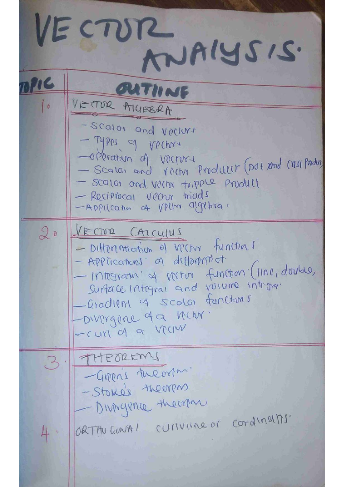 Vector Analysis 1: Comprehensive Study Notes for Course MATH 101 - Studocu