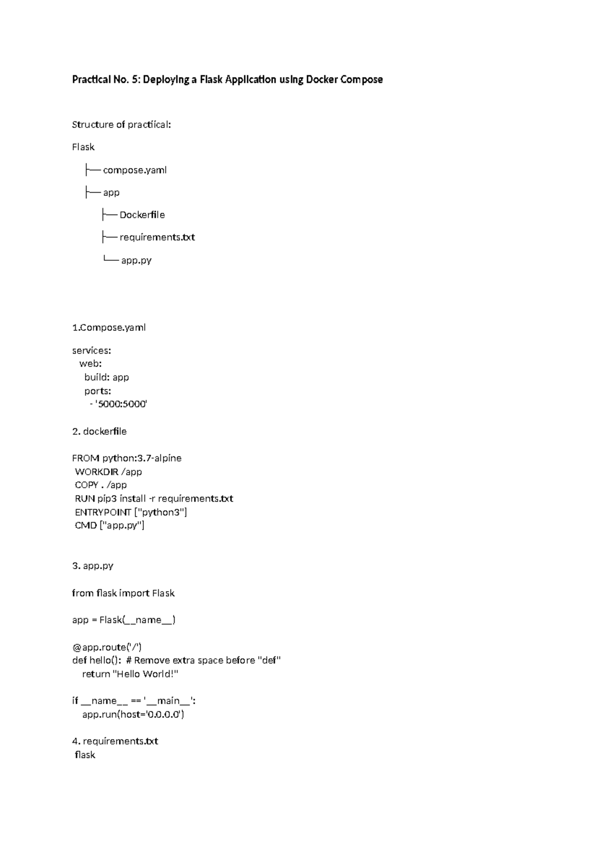 Practical No 5 Deploying a Flask Application using Docker Compose ...