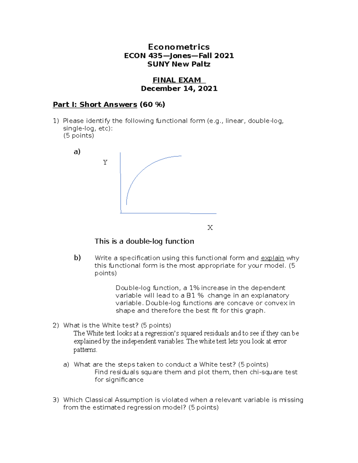 ECON 435 Final Exam Study Notes - Econometrics Fall 2021 - Studocu