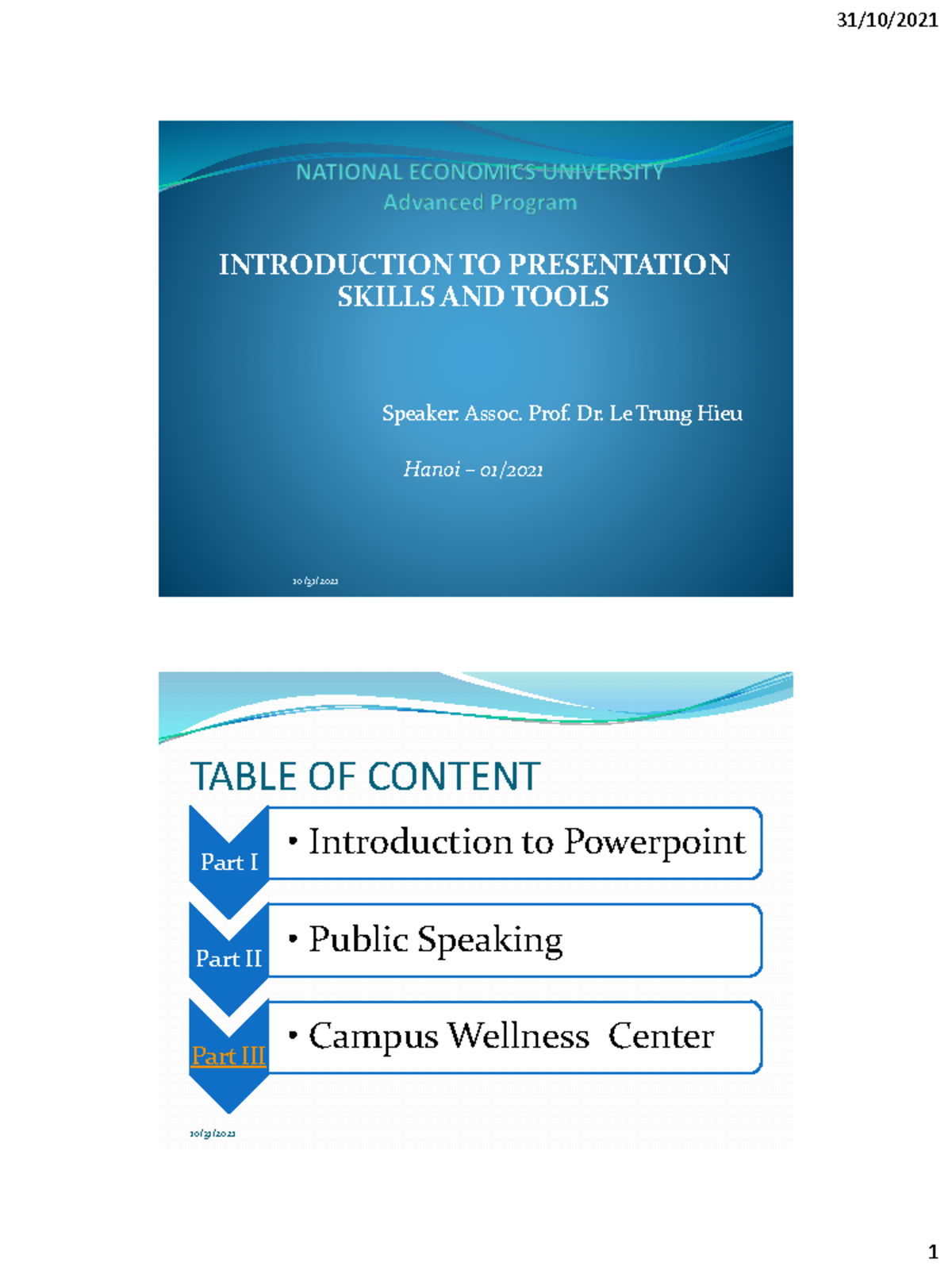 PowerPoint Presentation Skills - Exercises and Techniques 2021 - Studocu