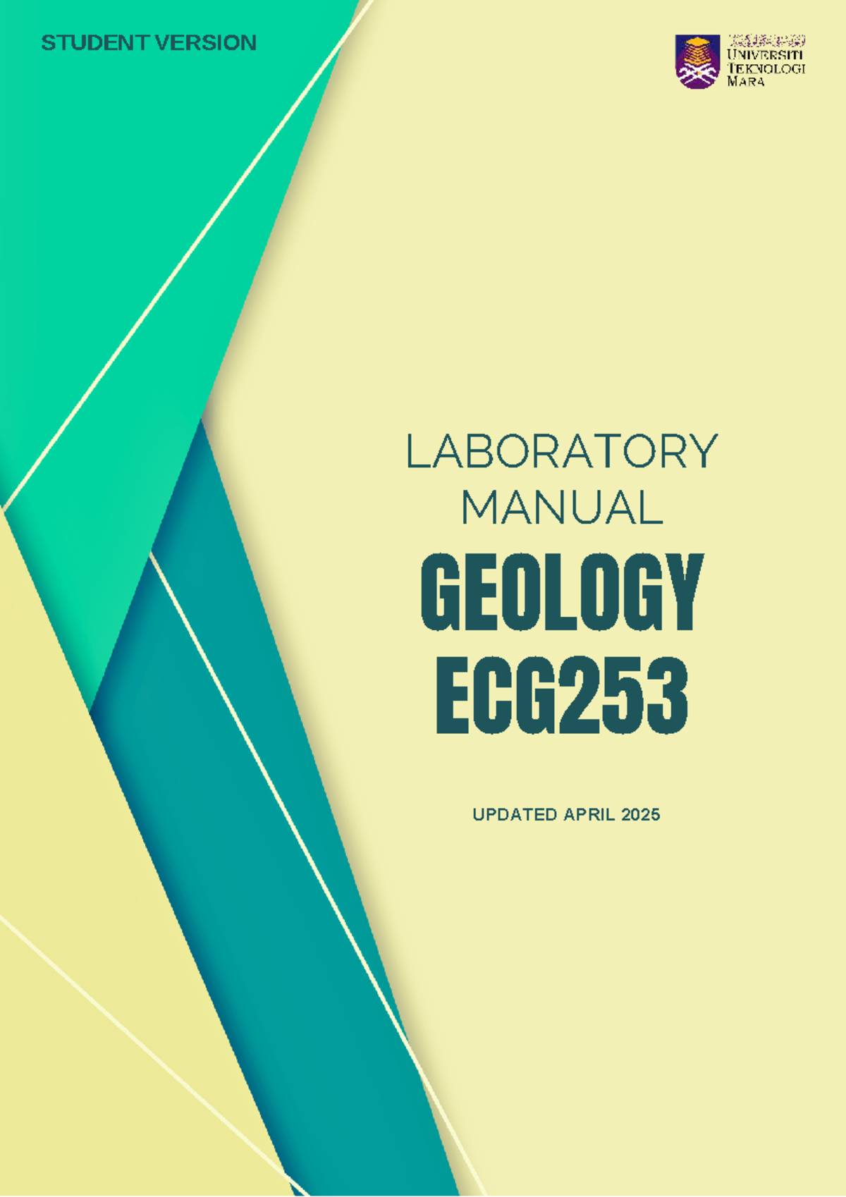 Laboratory Manual for Geology ECG253: Updated Activities and Procedures ...