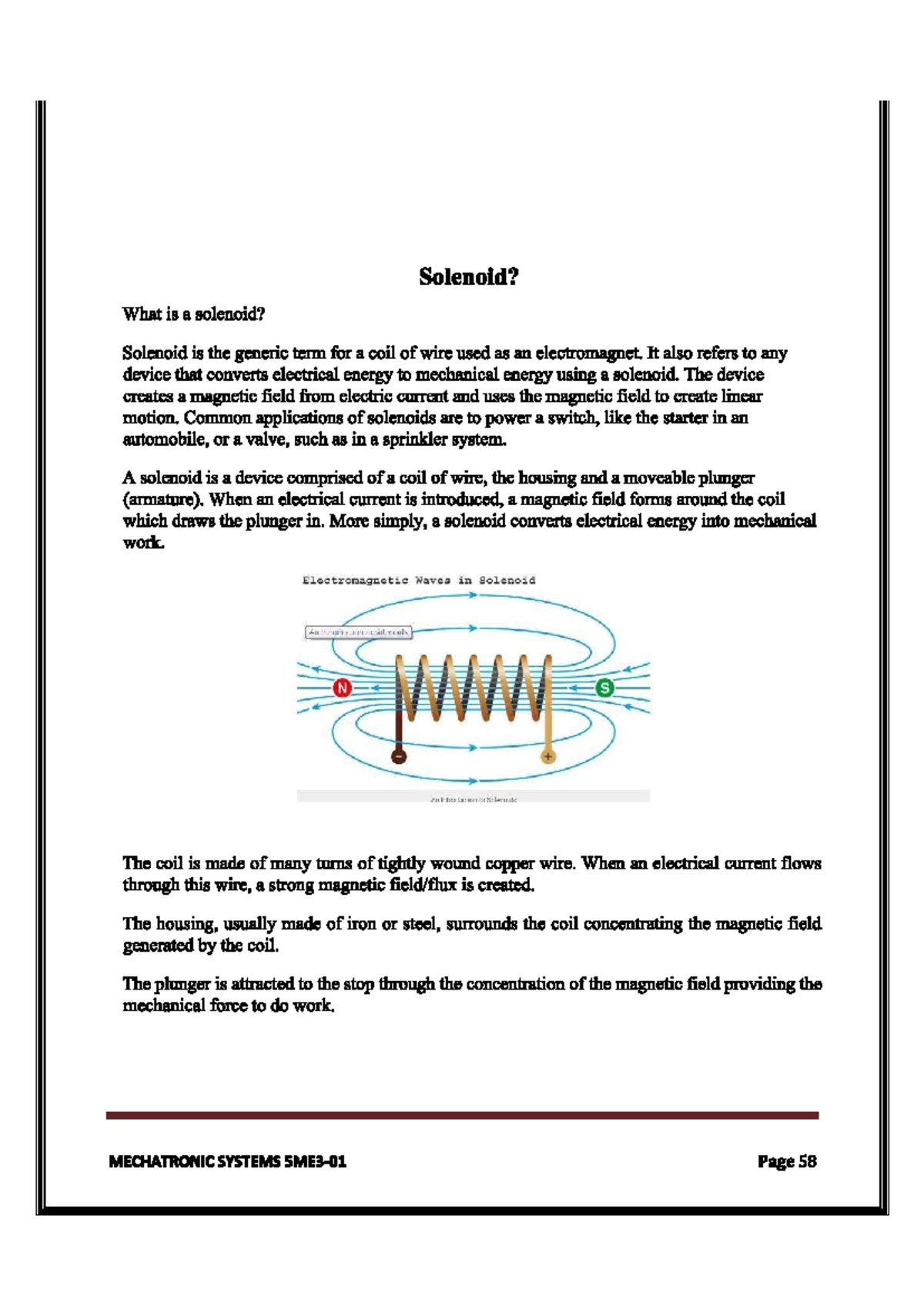 Overview of Solenoids: Functions and Applications - Studocu