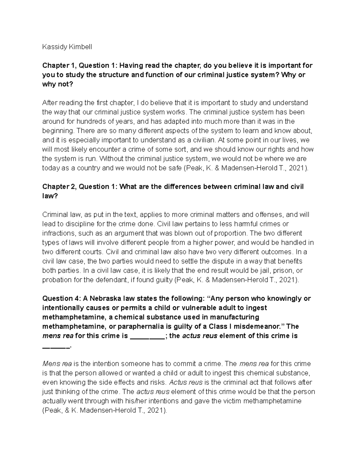 SAA Week 1 Assignment: Intro to Criminal Justice Insights - Studocu