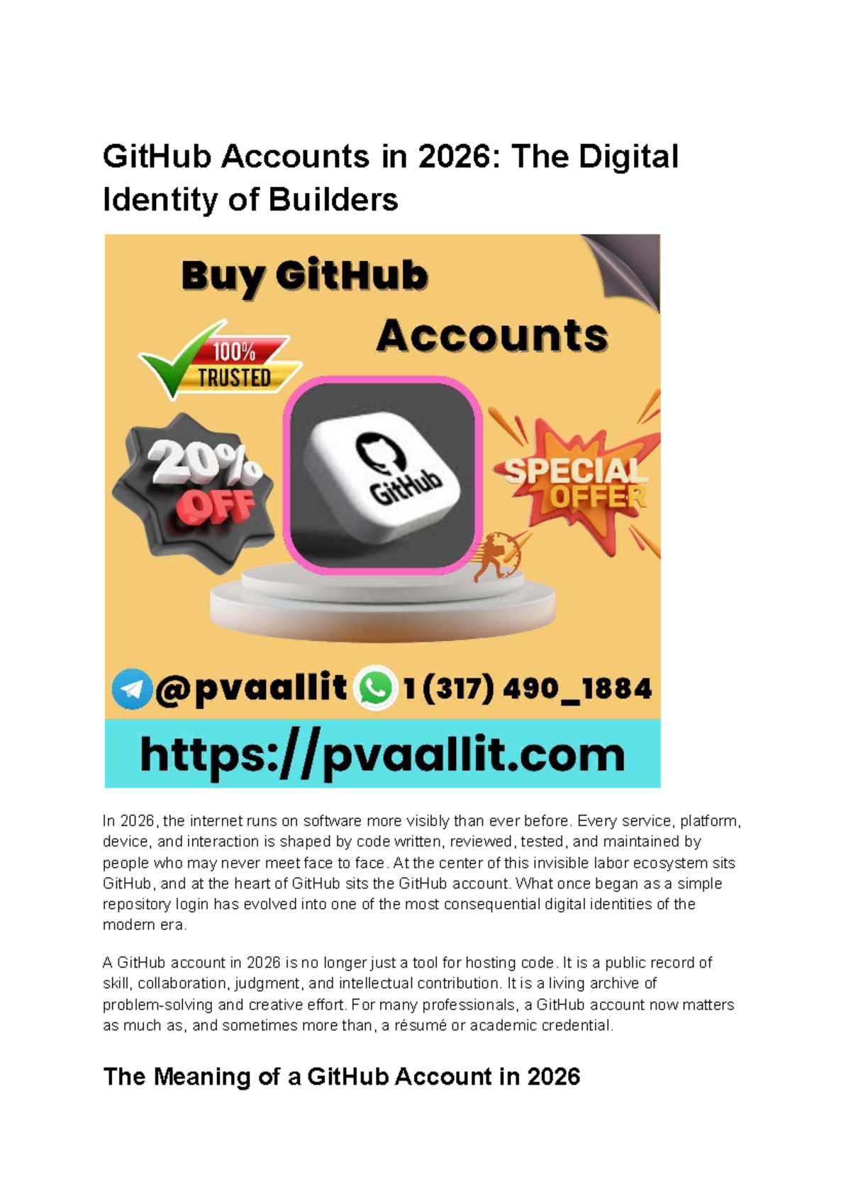 GitHub Accounts in 2026: Evolving Digital Identities of Builders - Studocu