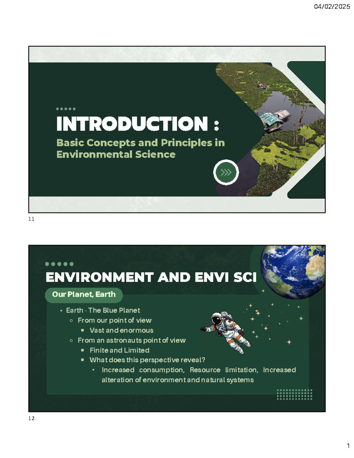 Lec-1 Introduction-to-Environmental-Science - INTRODUCTION : Basic ...