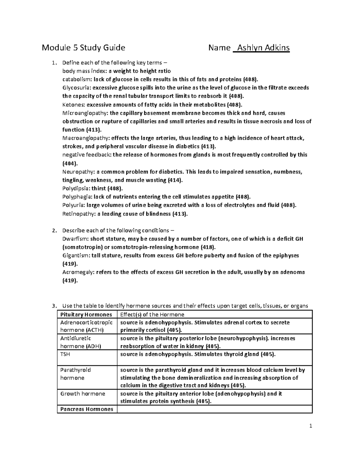 Module 5 Study guide complete - Module 5 Study Guide Name _Ashlyn ...