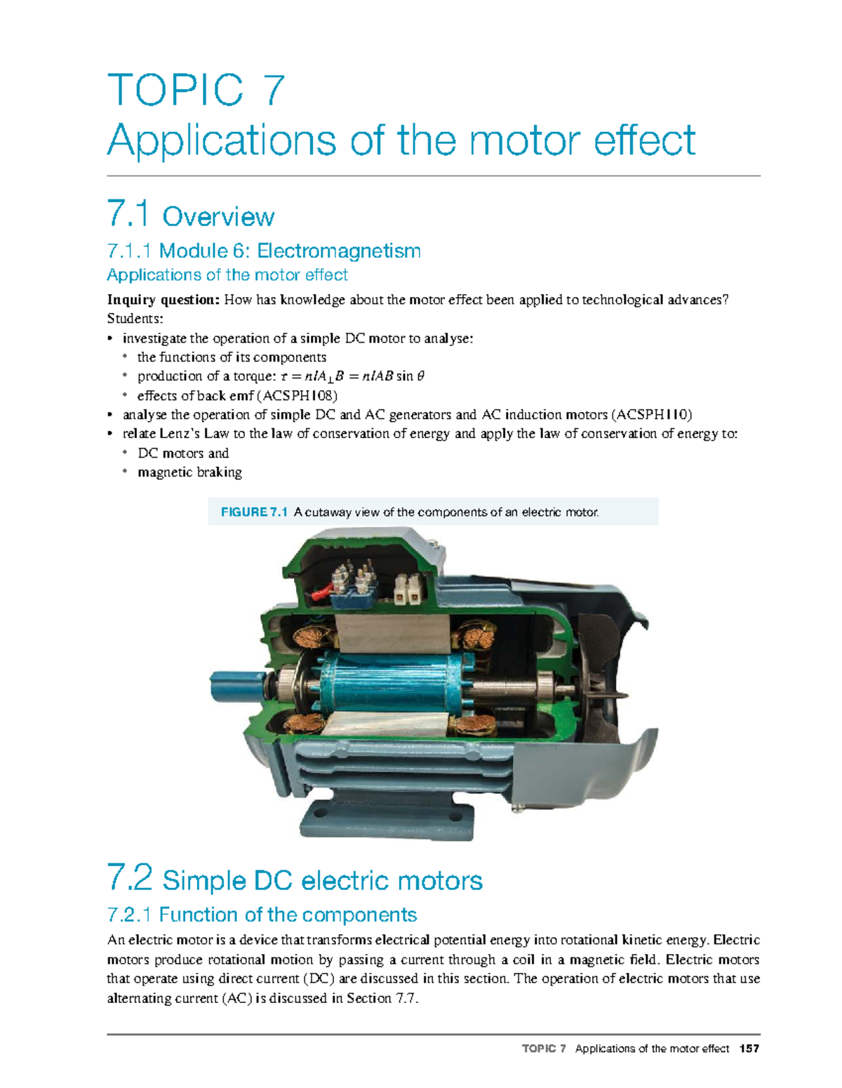 C07 Applications of the Motor Effect: Overview and Analysis - Studocu