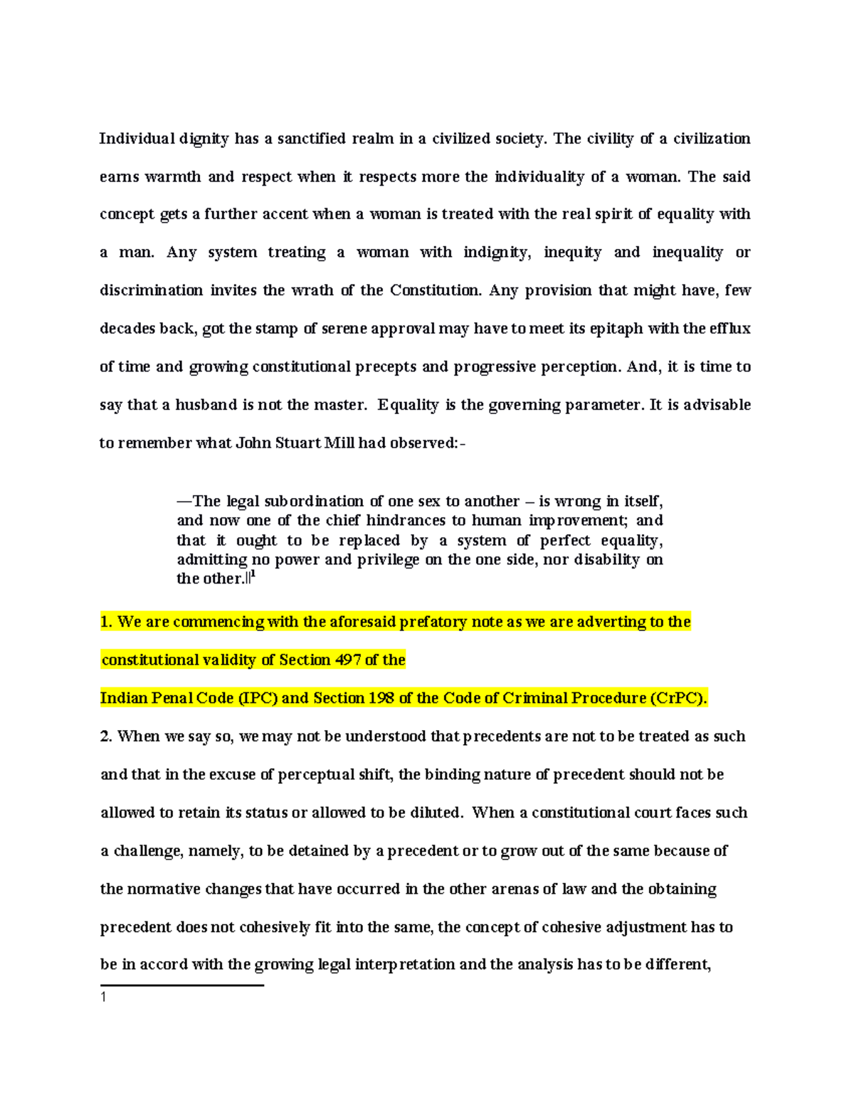 Exploring the Constitutional Validity of IPC Section 497 on Adultery ...