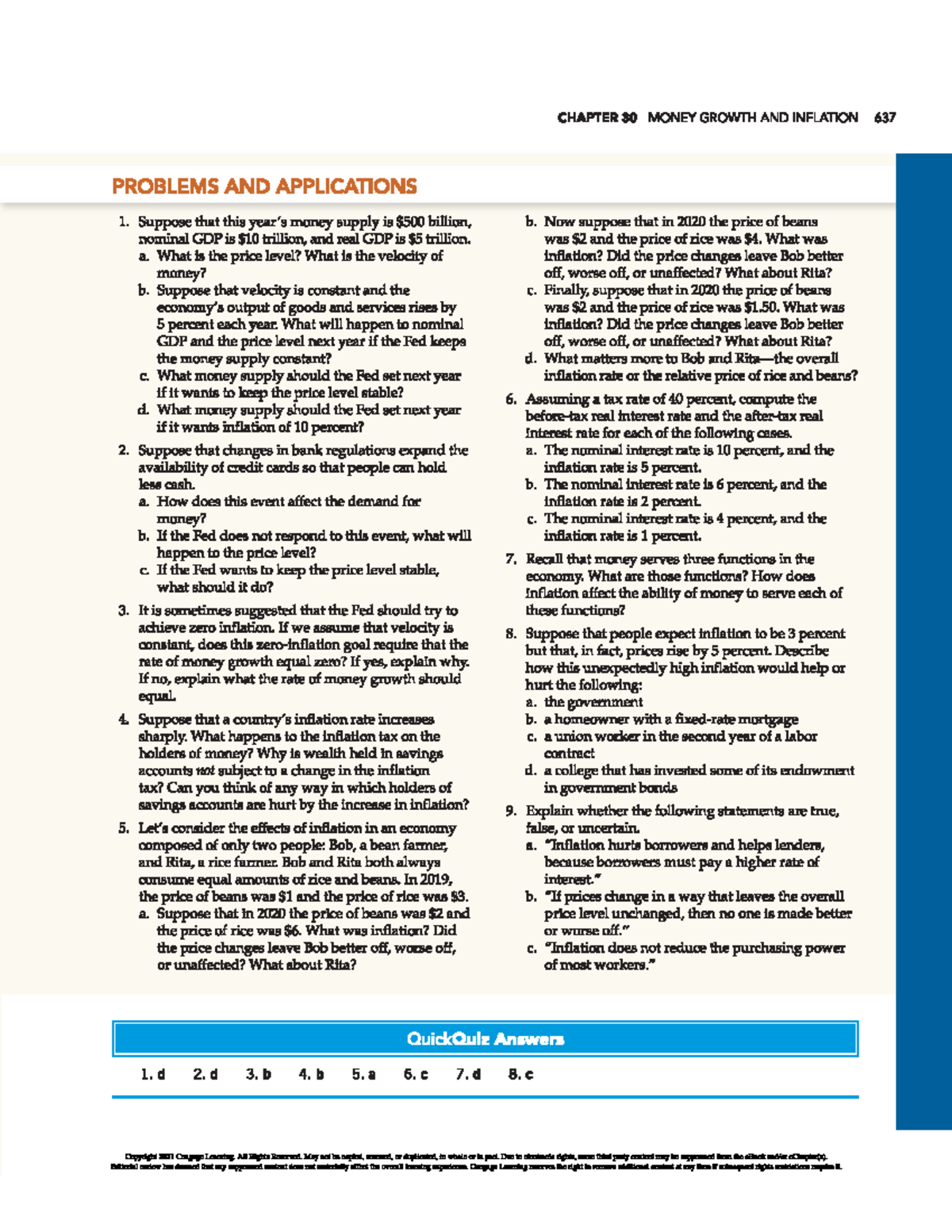 Chapter 30 - Money Growth and Inflation: A Microeconomics Overview ...
