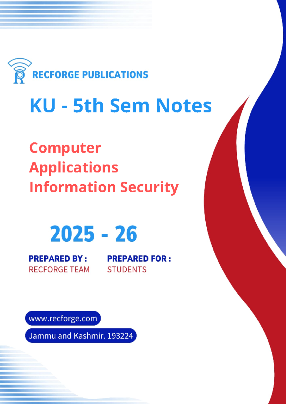 KU 5th Sem Computer Applications Info Sec Notes 2025: Security ...