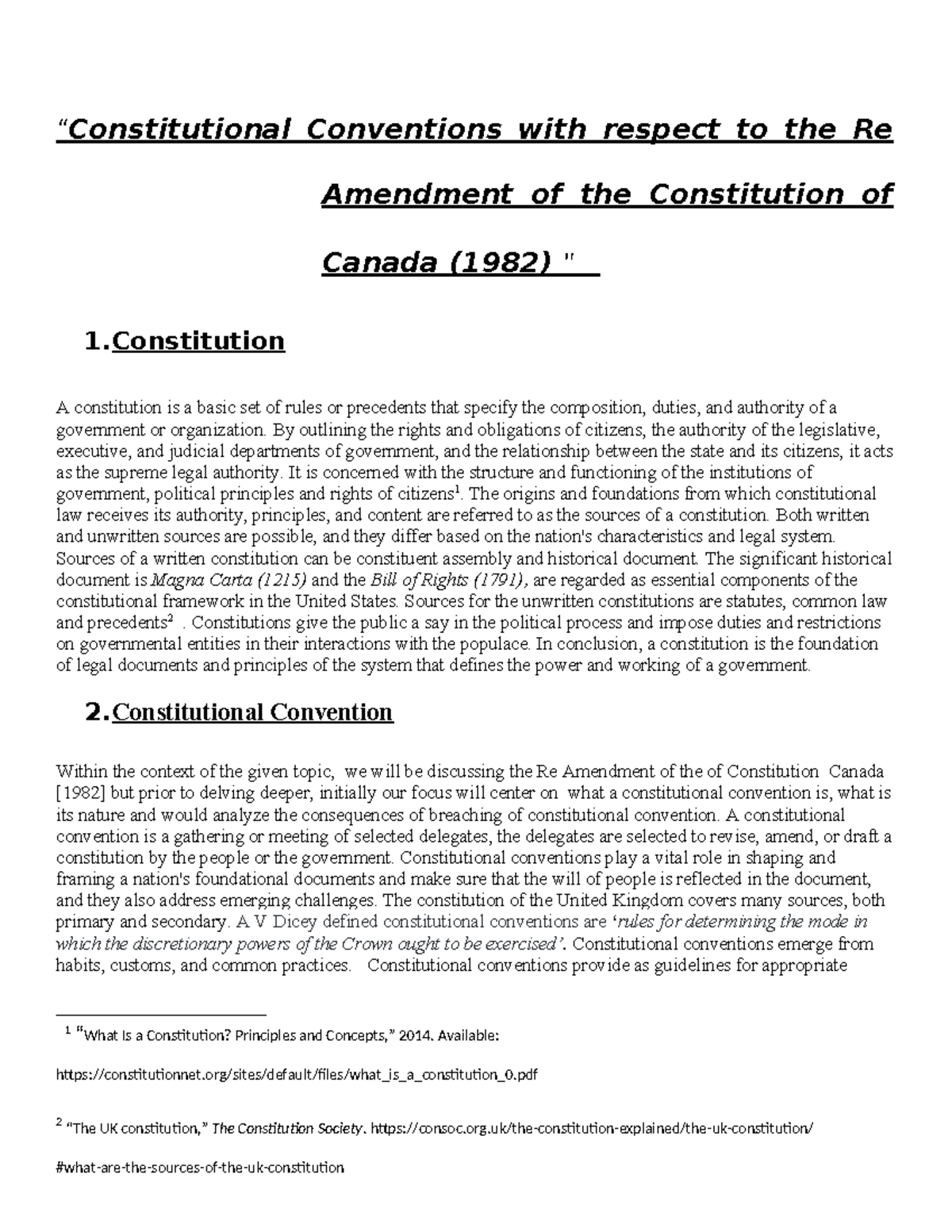 Re amendment Of Constitution of Canada 1982 - “Constitutional ...