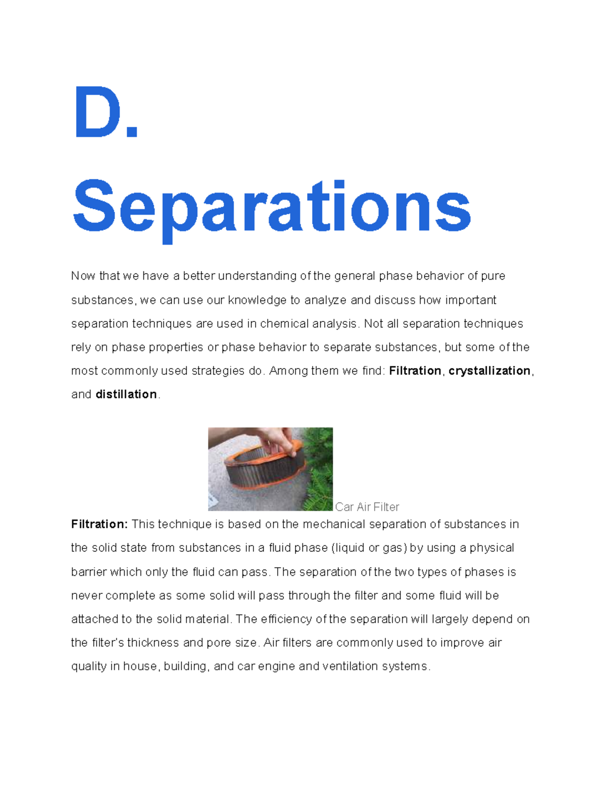 Separation Techniques in Chemical Analysis: Overview & Methods - Studocu