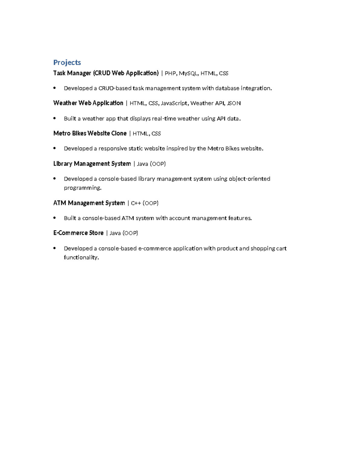 Zayyan Butt Projects Section - Projects Task Manager (CRUD Web ...