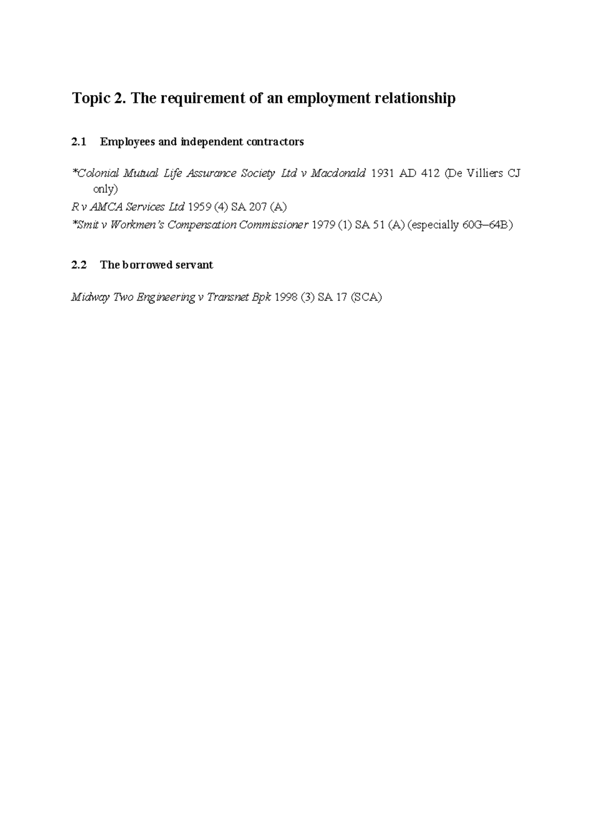 Vicarious Liability Lecture Notes for 8 April 2024 - Studocu