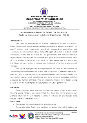 Election tabulation form for elementary and secondary learners - Studocu