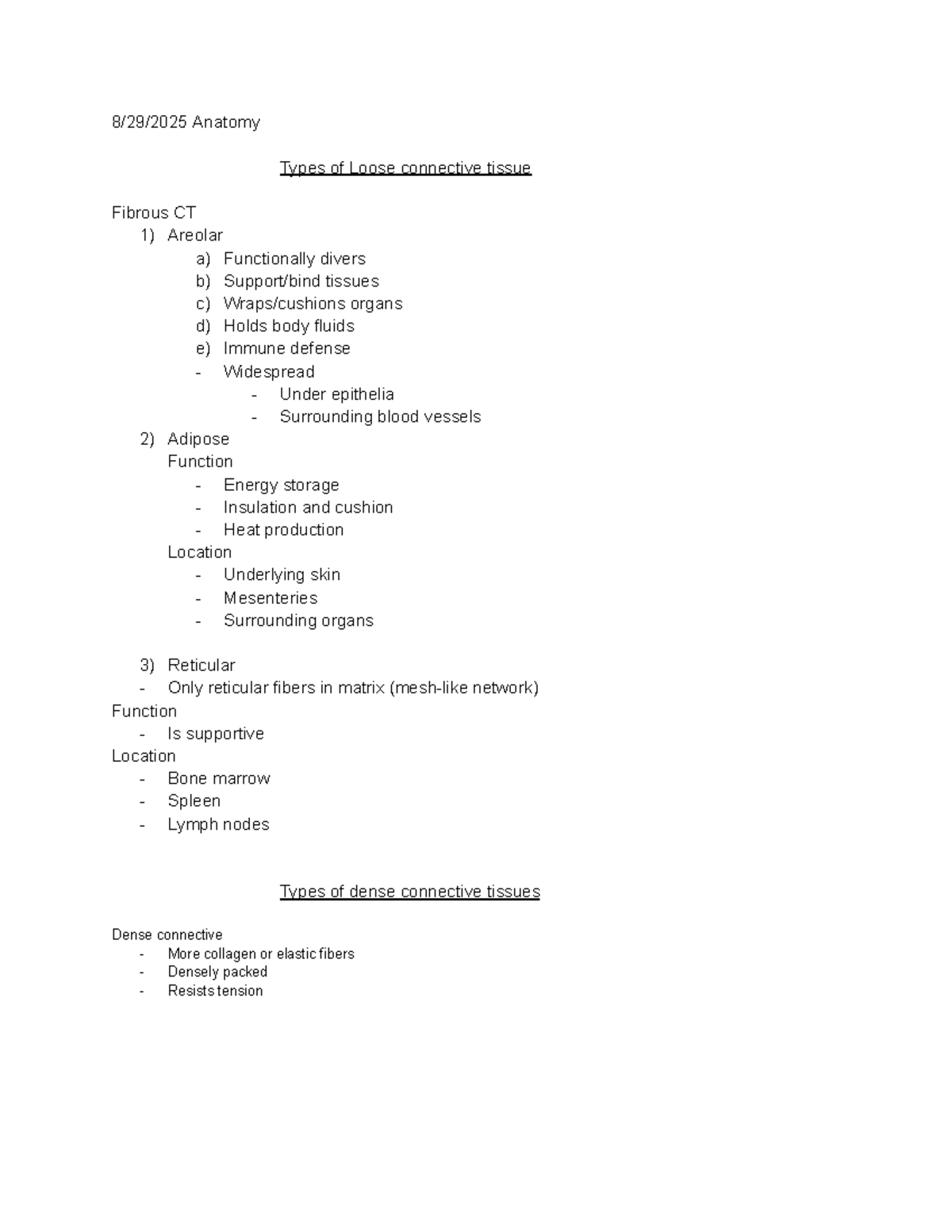 Understanding Connective Tissues: Types, Functions & Locations (BIO 101 ...