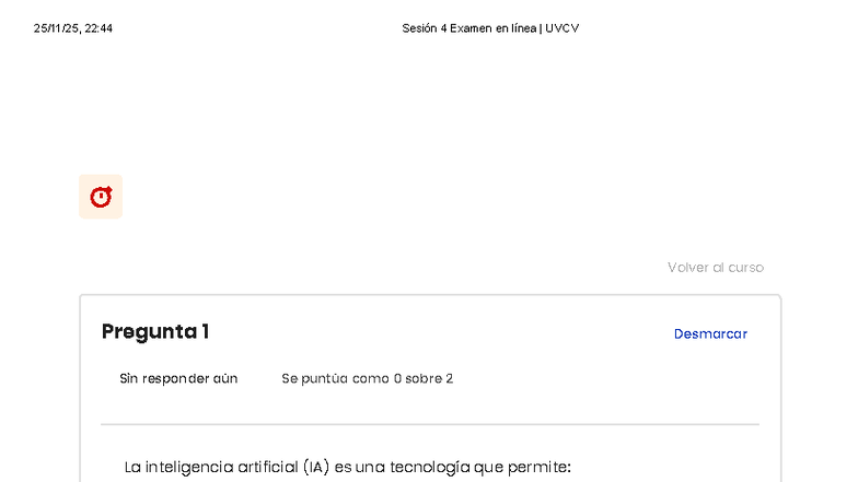 Sesión 4 Examen en línea UVCV: Inteligencia Artificial y Machine ...