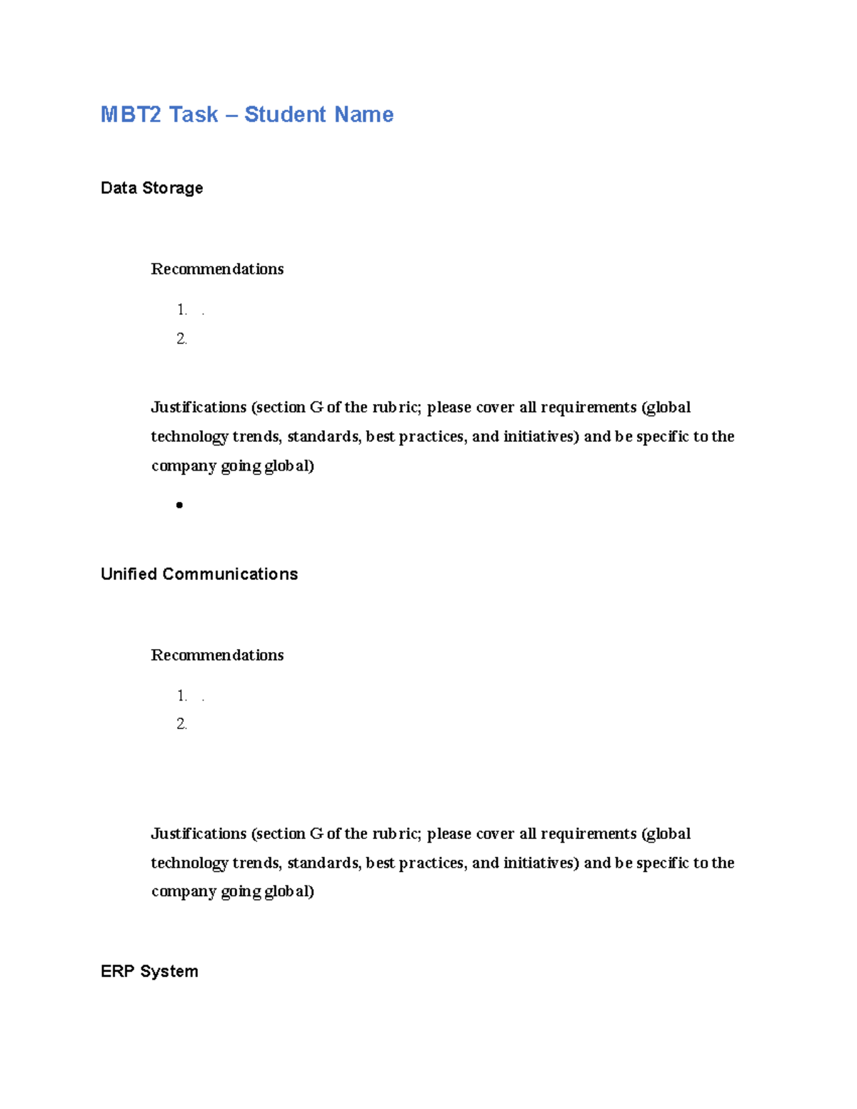 MBT2 Task Template - very well - MBT2 Task – Student Name Data Storage ...