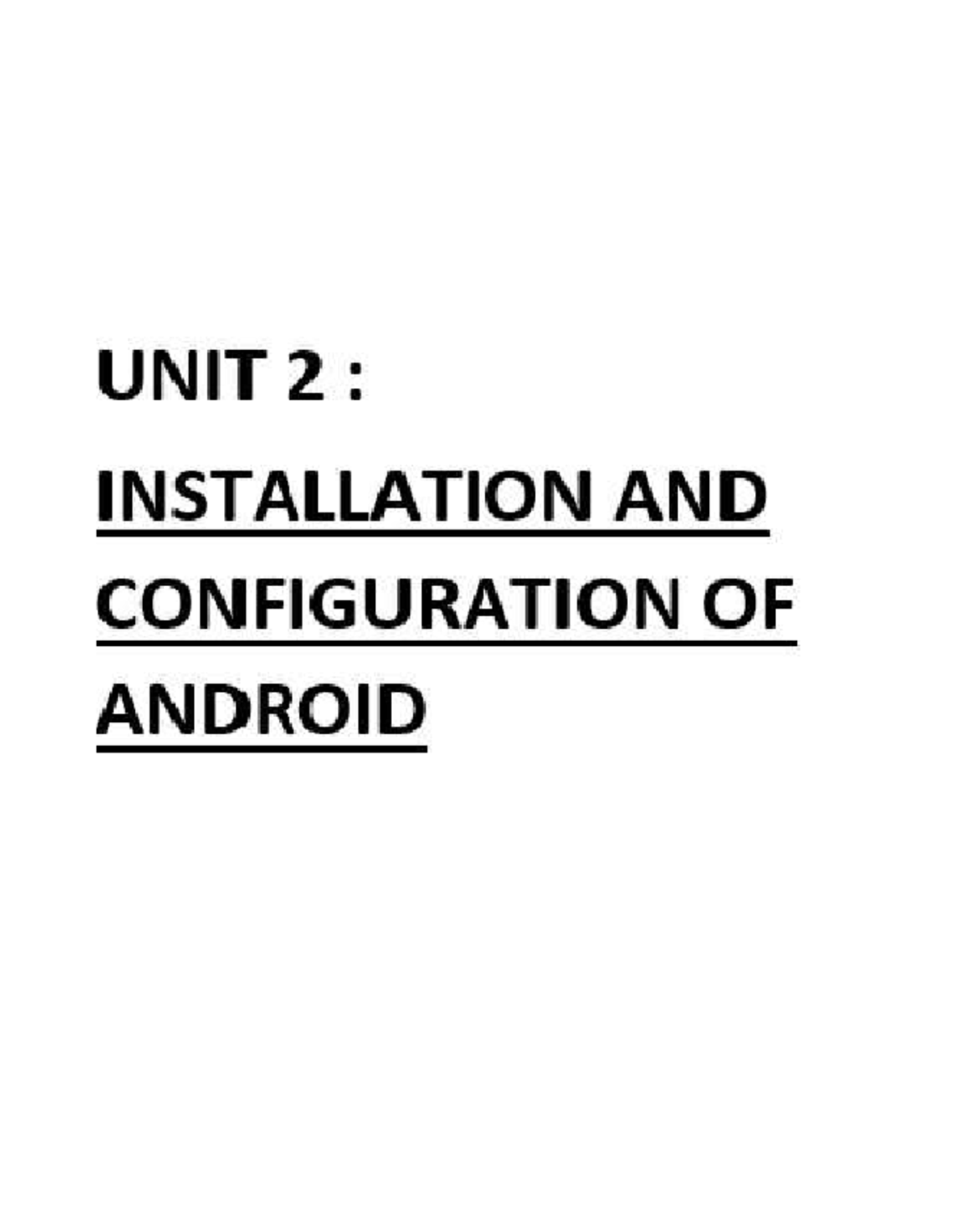 MAD UNIT 2 - Android Application Development Notes - Studocu