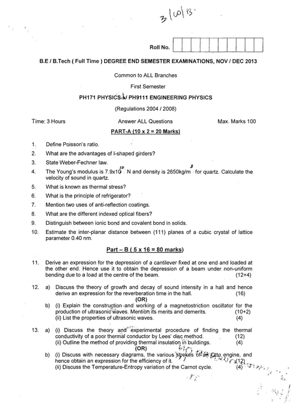 01435 - Anna University Engineering Physics Sem-1 Question Paper - Studocu
