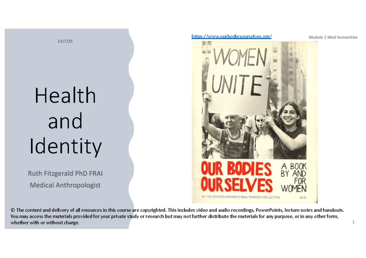 Med Humanities Lecture 5: Health, Identity & Intersectionality Insights ...
